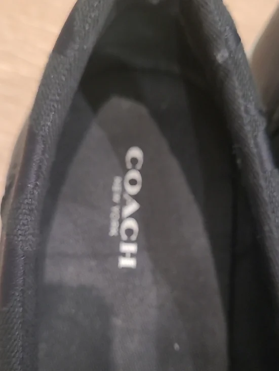 COACH Black Signature Jacquard Slip-On Sneakers - Picture 2 of 4